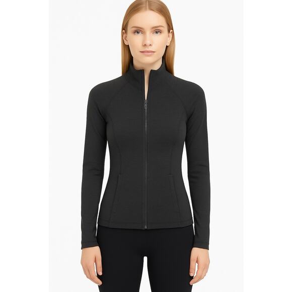 Yogalicious Lux Women’s Full-Zip Jacket Size M – Charcoal Gray, Stretch Athlet - Picture 1 of 10